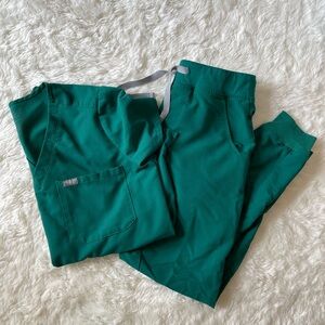 Figs S/XS set- hunter green